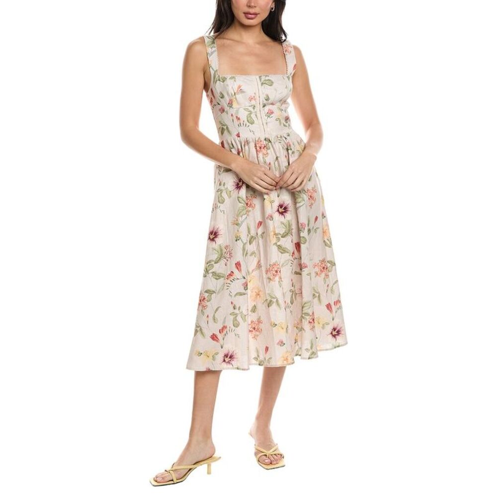 Seraphina Womens  Linen Midi Dress